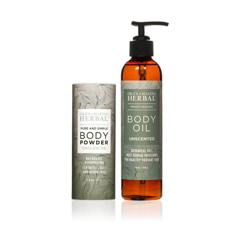 After Shower Powder and Oil Set, Unscented
