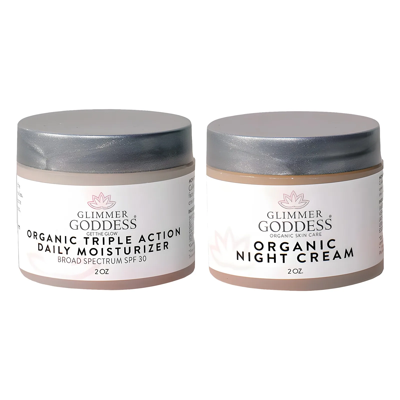 Organic Day & Night Duo – Triple Action SPF 30 Moisturizer + Skin Renewal Night Cream Bundle