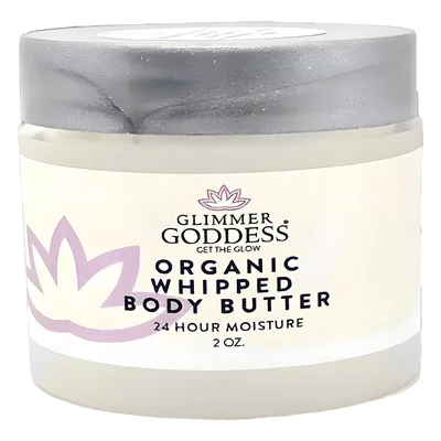 Organic Whipped Body Butter 2 oz – Mini Travel Size for Dry Skin & Eczema