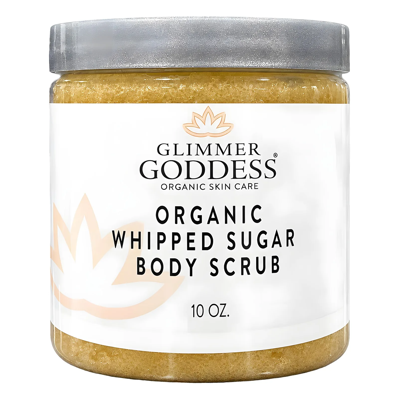 Organic Whipped Sugar Body Scrub 10 oz – Crepey Skin Treatment & Exfoliator
