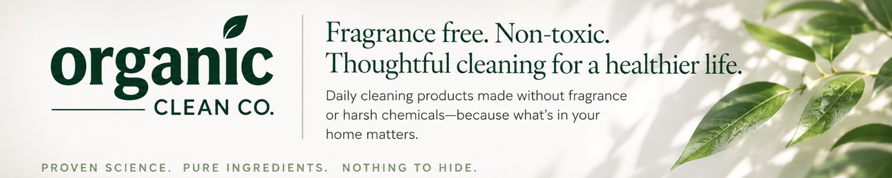 Organic Clean Co Shop Banner